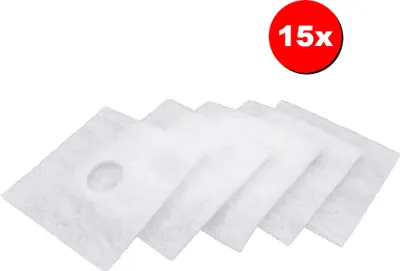 Produktbild von 15x Trade-Shop Filter kompatibel mit Helios ELF ELSN ELS Badezimmerlüfter Badezimmer-WC-Belüftung / 160 x 160 mm, Loch-Durchmesser 42mm, Filterklasse G2