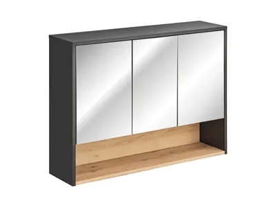 Zdjęcie produktu dla Szafka Łazienkowa 100cm z Lustrem i 3 Drzwiami - Mebel do Łazienki