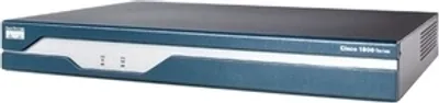 Produktbild von Cisco 1841, 10, 100 Mbit/Sek, 10/100Base-T(X), ADSL (RJ-11), Ethernet (RJ-45), ADSL, IOS, 128-bit AES, 192-bit AES, 256-bit AES, 3DES, DES