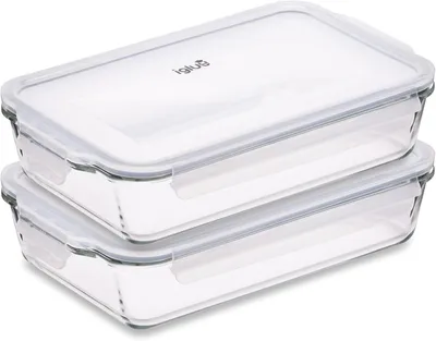 Produktbild von Lasagneform mit Deckel 2er Set, 2.2 L, für Backofen, luftdicht