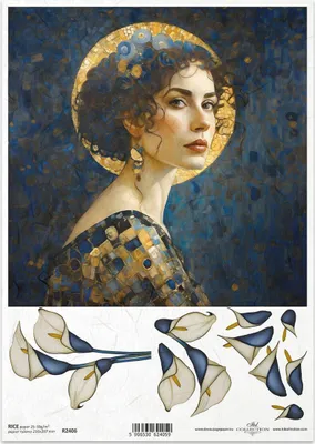 Immagine prodotto di ITD carta di riso decoupage tecnica artigianale tovagliolo di carta R2371 bouquet ghirlande