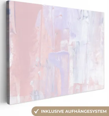Produktbild von MuchoWow® - Leinwandbilder - Farbe - Pastell - Gestaltung, Wandbild, Wanddeko Bilder Wohnzimmer, 40x30 cm