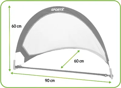 Zdjęcie produktu dla SportX Opvouwbare Voetbaldoelen 90x60x60 cm 2 Stuks Zwart/Groen