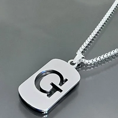 Produktbild von Personalisierte Halskette mit Buchstaben G - Elegantes Uni Schmuckstück KP34030