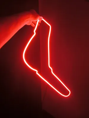 Zdjęcie produktu dla NeonLed Monza Włochy 40cm Formuła 1, prezent F1, neonowy tor F1