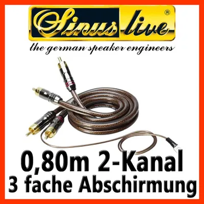 Produktbild von Sinus-Live CX08 Cinchkabel 0,8m 2-Kanal Cinch