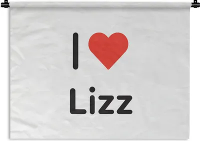 Produktbild von MuchoWow® Wandteppich Wandbehang Ich liebe - Lizz - Girl 150x112 cm Tapisserie Dekoration Wandtuch - Wanddecke - Wandteppiche