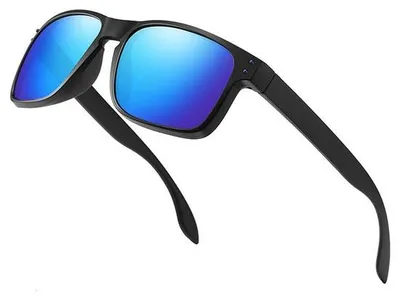 Obrázek produktu pro Uniové sluneční brýle, polarizované s UV ochranou, čtvercový design v retro stylu – modré skla