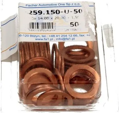 Zdjęcie produktu dla Podkładki Miedziane 14X20X1,5Mm 50Szt.