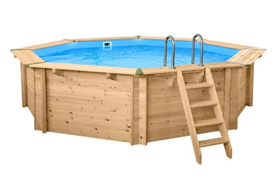 Produktbild von Interline Holzpool "Java" Ø 5,30 m/ 1,36 m tief, Super Set inkl. Poolroboter, Abdeckung und weiterem Zubehör