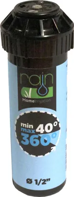 Produktbild von Sprühregner Mini Rain Adj S050s mit Etikett – Bewässerungssystem
