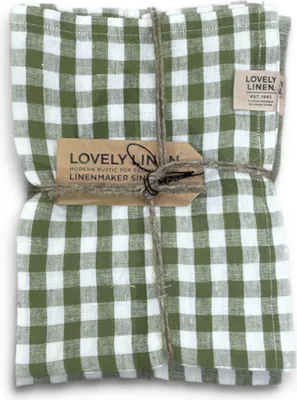Produktbild von Lovely Linen Linen Misty Tischläufer Leinen square jeep green