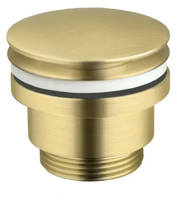 Image de Robinet de lavabo à clapet UNO, en laiton, finition or brossé