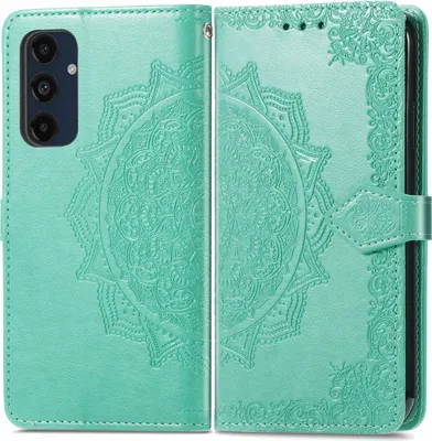 Produktbild von Mobigear Mandala  Samsung Galaxy A16 Hülle Klapphülle Geldbörse - Grün