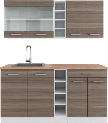 Immagine prodotto di Cucina completa Vicco R-Line Grigio prezioso/bianco 160 cm , PL Rovere, Model 42187