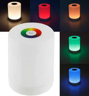 Produktbild von LED Akku-Tischleuchte mit Touch-Funktion Höhe 113mm Warmweiß + RGB