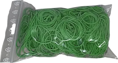 Produktbild von 100 g Gummiringe grün 25 mm Ø 1,2 x 1,2 mm breit