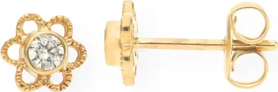 Produktbild von JuwelmaLux Kinder Ohrstecker 585 Gold Blume mit Zirkonia JL10-06-0889