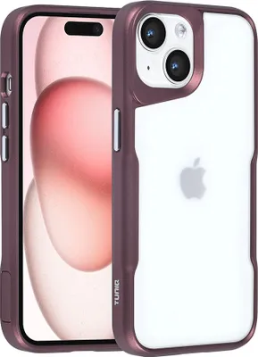 Zdjęcie produktu dla Etui TUNIQ na tył iPhone'a 15 – silikonowe – czerwone