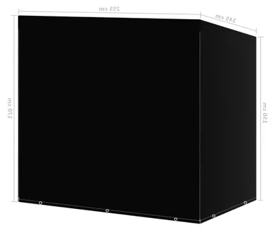 Produktbild von Schutzhülle für Hollywoodschaukel mit 10 Ösen und 2 Reißverschlüssen, Abdeckplane für Gartenschaukel 255x145x170 cm
