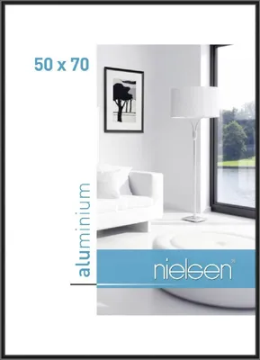 Image de Cadre Nielsen en aluminium Classic 50 x 70 cm noir anodisé Cadre interchangeable