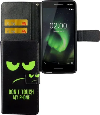 Produktbild von Handyhülle Tasche für Handy Nokia 2.1 2018 Dont Touch My Phone Grün