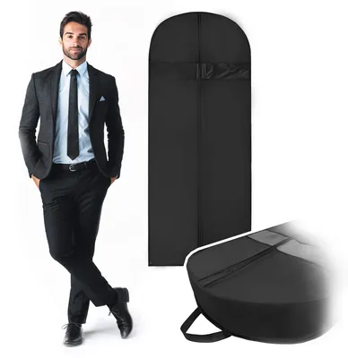 Productafbeelding van Kledinghoes, kledingzak Baggi Long, 150x60x15 cm, 1 stuk, zwart, AI-gegenereerde afbeelding