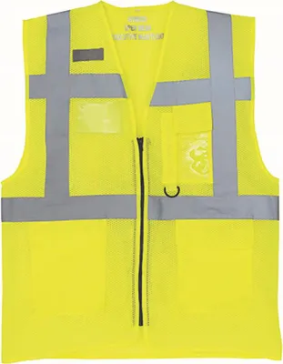 Produktbild von YOKO HVW820 | Herren Hi Vis Top Cool Open Mesh Executive Waistcoat - Farbe: Hi-Vis Yellow - Größe: L