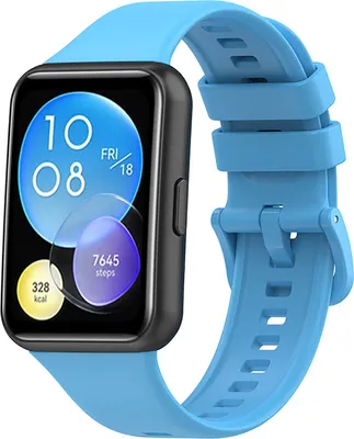 Produktbild von Strap-it Huawei Watch Fit 2 Silikonarmband (Hellblau)