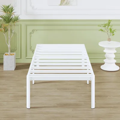 Produktbild von Metallisches Bettgestell 80x190 cm - Lattenrost - Höhe 46 cm - Stauraum unter dem Bett