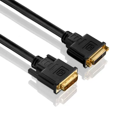 Zdjęcie produktu dla PureLink PI4300-010, 1 m, DVI, DVI, Czarny, Złoto, Miedź