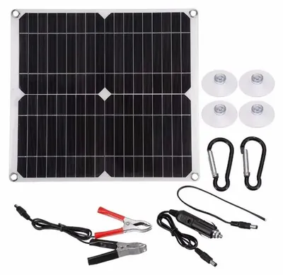 Obrázek produktu pro Sada solárních panelů, přenosný zdroj energie, univerzální nabíjení, solární panel 25 W