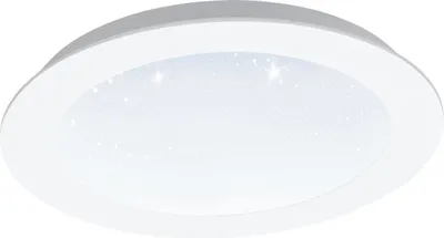 Produktbild von EGLO LED Einbaustrahler Fiobbo, Ø 22,5 cm, Stahl in weiß, Kunststoff Leuchtfläche mit Kristalleffekt, Einbauleuchte flach, Einbautiefe 50mm, warmweiß