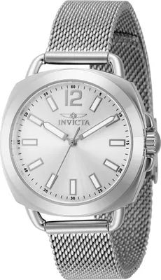 Productafbeelding van Invicta Wildflower 48915 - Dameshorloge - Quartz uurwerk - Roestvrij staal met zilverkleurige wijzerplaat - 32 mm