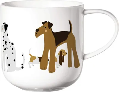 Obrázok produktu pre ASA Henkelbecher, Dogs  d. 9,2 cm, h. 9,5 cm, 0,4 l.