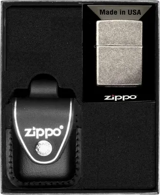 Produktbild von ZIPPO Feuerzeug ANTIK SILBER Geschenkset Nr. 3