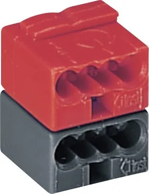Image de 50 pièces Pince d'attelage de bus gris foncé rouge 243-211