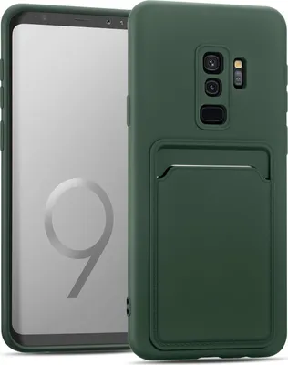 Obrázok produktu pre Puzdro na mobilný telefón pre Samsung Galaxy S9 Plus kryt silikónový ochranný kryt so slotom na kartu Slim Wallet Case, zelený
