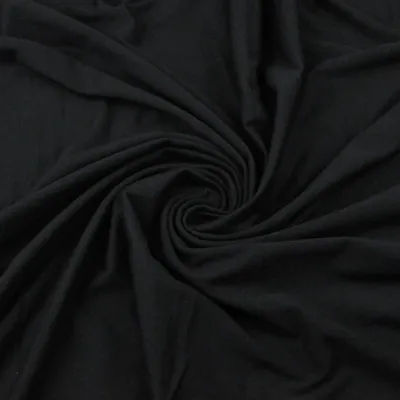 Produktbild von Interlock-Jersey einfarbig Schwarz
