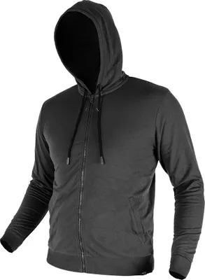 Zdjęcie produktu dla NEO TOOLS Bluza rozpinana z kapturem COMFORT, szara, rozmiar M