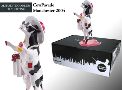 Zdjęcie produktu dla CowParade Manchester 2004, Alphadite Goddess of Shoping, autor: Simon Walmsey.