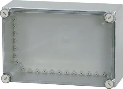Imagen del producto de Carcasa de 250x375x150 mm, grado de protección IP65 (cubierta transparente), modelo CI43X-125, número de artículo 019900