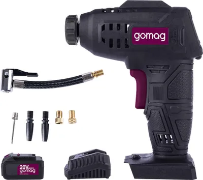 Produktbild von Gomag Akku Handkompressor GO-LP20 20V mobil 7bar 4,0,0 Ah Akku/Ladegerät