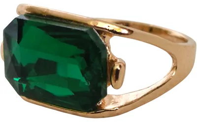 Zdjęcie produktu dla Złoty Pierścionek z Cyrkonią Duża Cyrkonia Kamień Stal Chirurgiczna Vintage