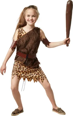 Produktbild von dressforfun® Mädchenkostüm Schickes Steinzeitmädchen