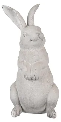 Image de Clayre & Eef Figurine Lapin 26 cm Beige Polyrésine