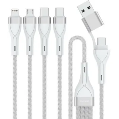Image de Câble Usb-C/Usb-A 4Smarts 4W1 1.2M Biały