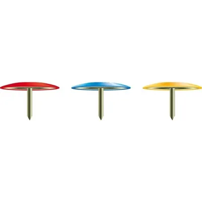 Image de Exacompta 14751E Punaises, boîte blister de 10 pièces, assortiment de couleurs, 9 mm