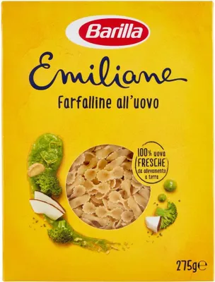 Produktbild von 10x Barilla Emiliane farfalline all'uovo n. 114 Nudeln mit ei 275g