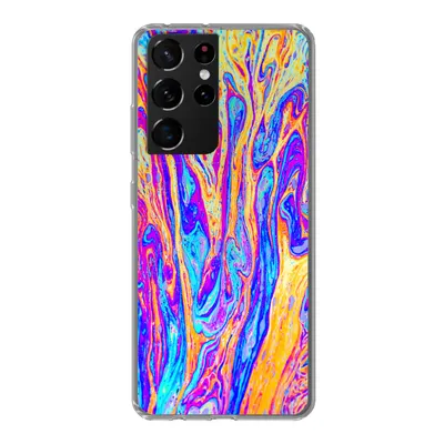 Produktbild von MuchoWow® Handyhülle Schutzhülle Hülle für Samsung Galaxy S21 Ultra Kunst - Farben - Psychedelisch Silikon Softcase Handy Hülle - Mobiltelefon